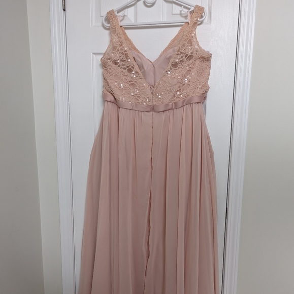 Petal Pink Mori Lee 714 Formal Bridesmaid Dress - Picture 3 of 11